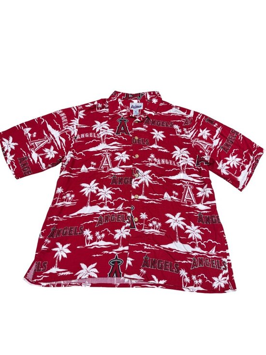 reyn spooner Other - Reyn Spooner Men's Los Angeles Angels MLB SS Hawaiian Shirts Palm Tree, Size XL
